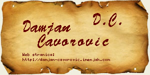 Damjan Čavorović vizit kartica